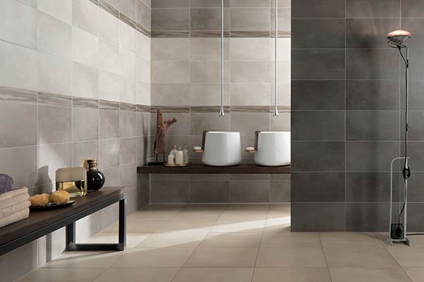 carrelage style terre cuite salle de bain