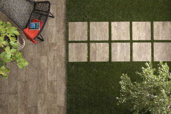 Carrelage jardin parquet