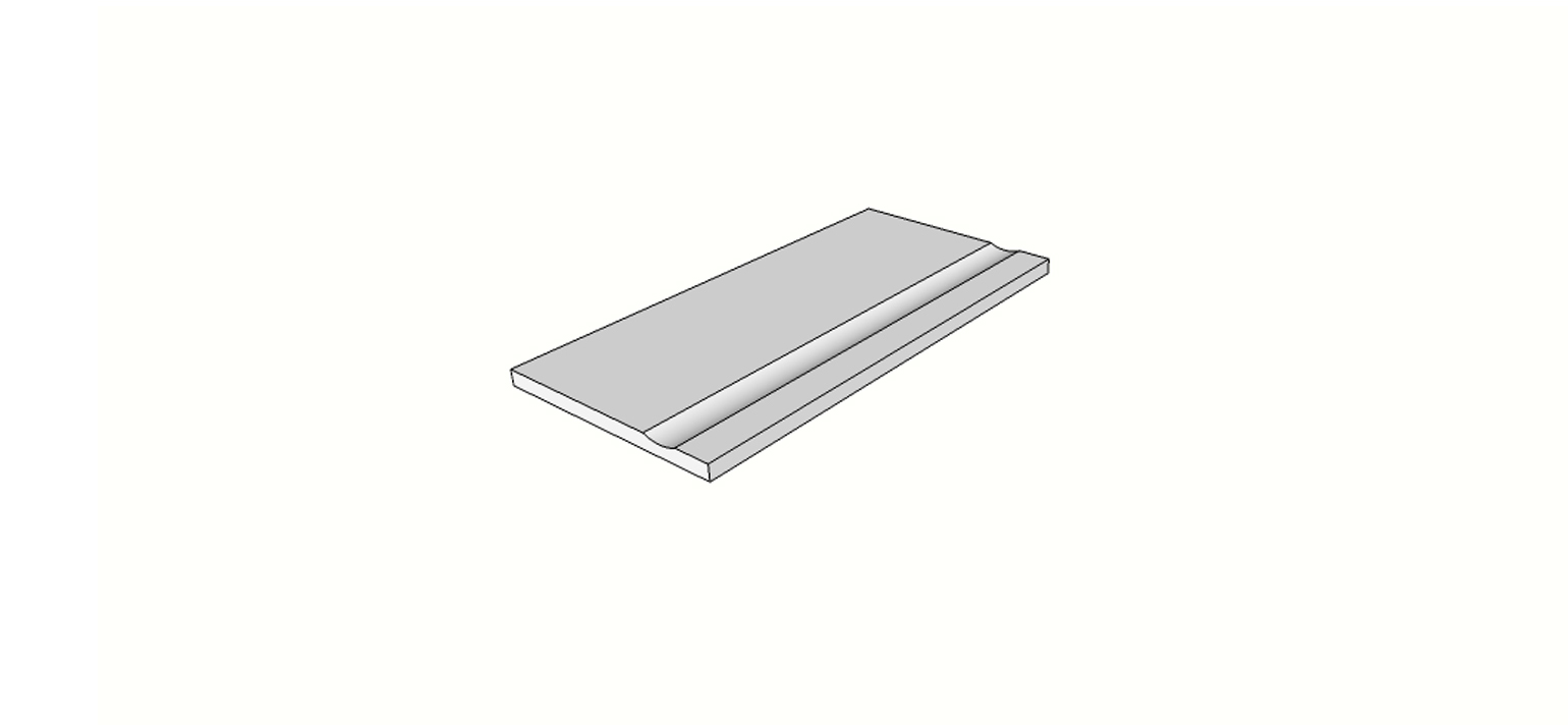 Margelle bord rectiligne angle int. ext. complet (2 pièces) <span style="white-space:nowrap;">30x60 cm</span>   <span style="white-space:nowrap;">ép. 20mm</span>