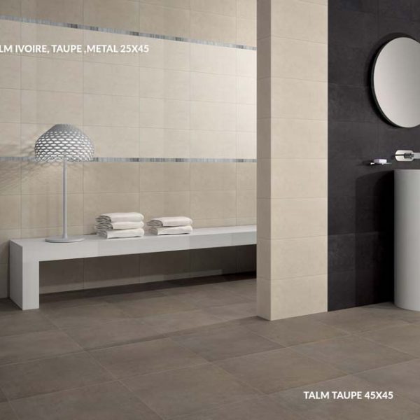 Talme Taupe 45x45 Ivoire Taupe Metal 25x45