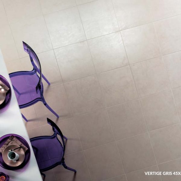 Vertige Gris 45x45 - Carrelage effet Résine