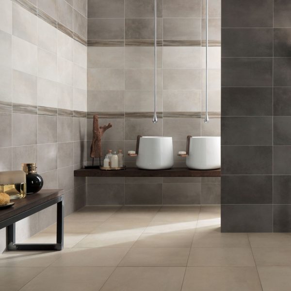 Azimut Foncé, Neutre et Clair 22,5x45, Listel Licorne 7x45, Azimut Clair 45x45