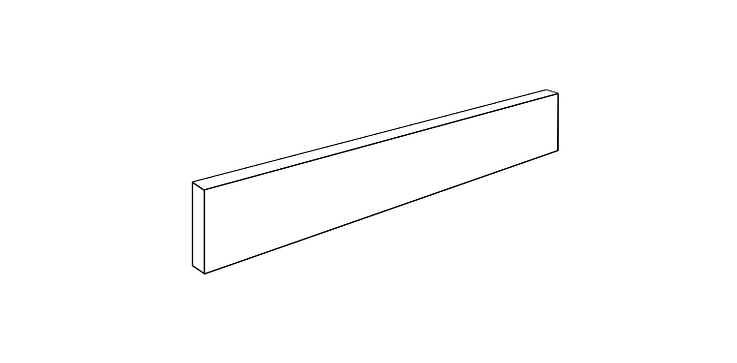 Rechte plint <span style="white-space:nowrap;">7,2x45 cm</span>