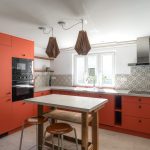 Oranje keuken met Bohème - Maison l'Agate