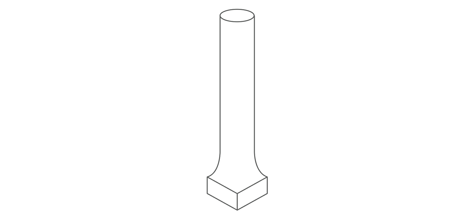 Buitenwaartse hoek <span style="white-space:nowrap;">3x10 cm</span>