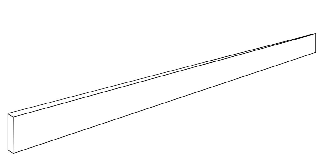 Rechte plint <span style="white-space:nowrap;">6x120 cm</span>