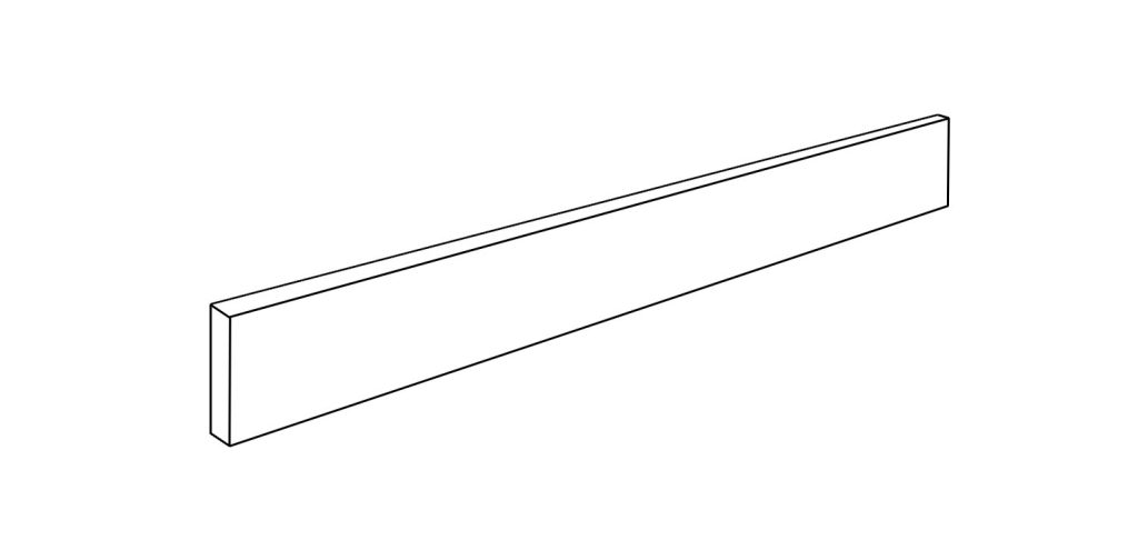 Rechte plint <span style="white-space:nowrap;">7,2x45 cm</span>