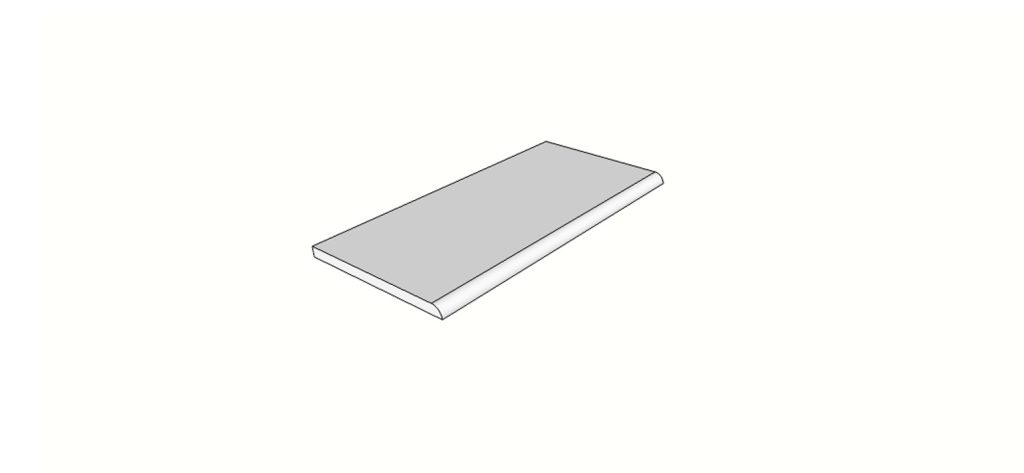 Afgeronde randtegel (1/4 rond) <span style="white-space:nowrap;">60x60 cm</span> &nbsp; <span style="white-space:nowrap;">ép. 20mm</span>