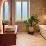 Moderne badkamer met Solithe - Colombine Viallet Architecte
